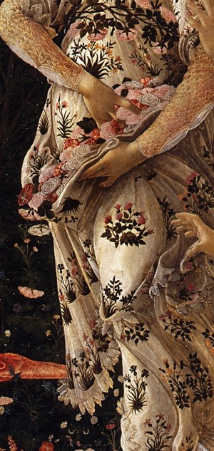 Botticelli-La primavera Botticelli Galleria degli Uffizi Detall 01