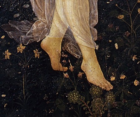 La primavera Botticelli Galleria degli Uffizi detall 05