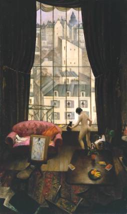 A Studio in Montparnasse exhibited 1926 by Christopher Richard Wynne Nevinson 1889-1946