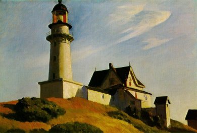 the-lighthouse-at-two-lights, 1929 Edward Hopper